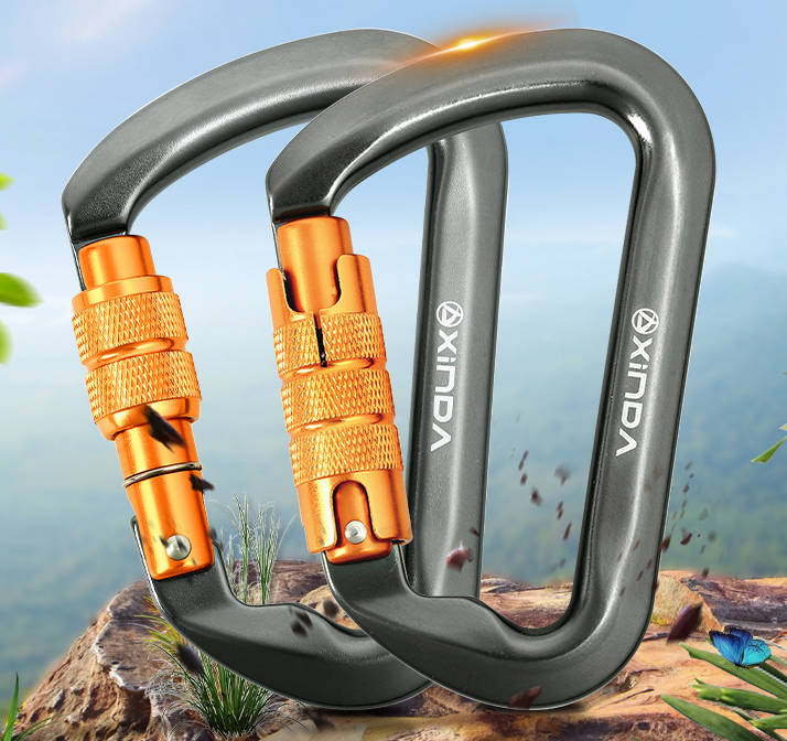 攀岩承重主锁登山扣户外快挂攀登速降高空作业装备安全扣挂钩 攀岩承重主锁登山扣户外快挂攀登速降高空作业装备安全扣挂钩